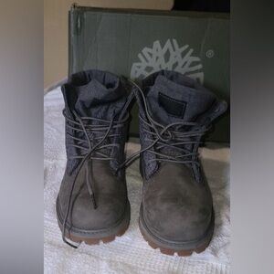 Timberland Gray and Tan Boots